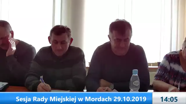 Sesja Rady Miejskiej w Mordach – 29.10.2019