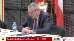 Sesja Rady Miejskiej w Mordach – 29.11.2022
