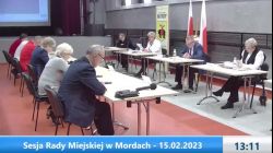Sesja Rady Miejskiej w Mordach – 15.02.2023