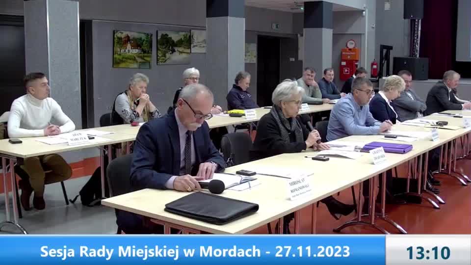 Sesja Rady Miejskiej w Mordach – 27.11.2023